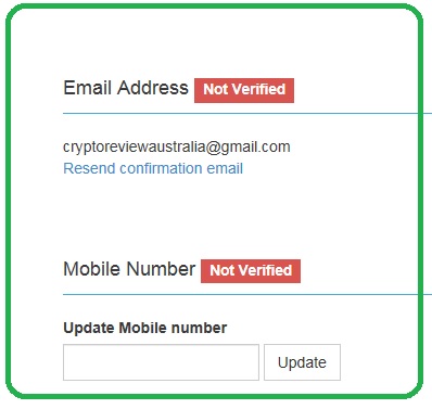 crypto exchange changing email address